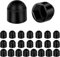 Noosverl M14(22mmwheel nut covers),Black Plastic Hex Nut Bolt Dome Cap Cover,Nut and Bolt Protective Caps Cover Hexagonal,24PCS