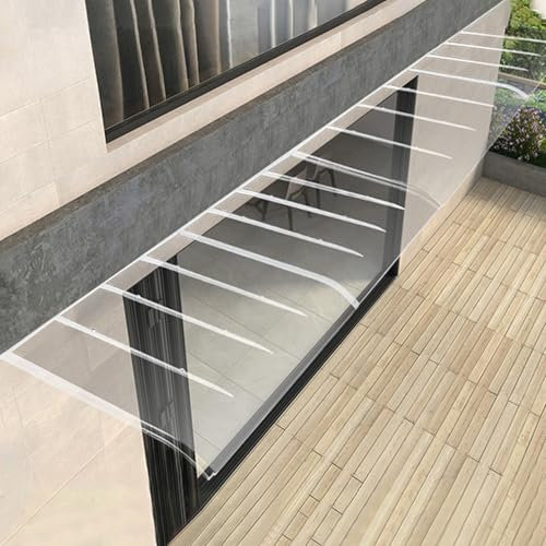 Vordach Überdachung Haustürvordach Pultvordach,Vordach Für Haustür Regenschutz 0.35cm Dick Polycarbonat Uv Regen Markise Vordach für Garage Balkon Fenster Haus