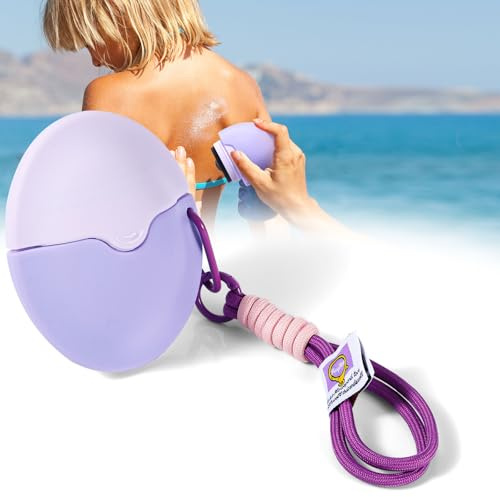 Sonnenschutzapplikator für Kinder, 55ml Sonnenschutzpinsel mit Schutzkappe BPA-Frei Sonnencreme Lotionapplikator für Kinder Erwachsene Familien (Lila)