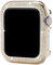 Brillantini Custodia di Alluminio Compatibile con Apple Watch 8 41mm, Glitter Bumper Cover Protezione con Diamante Acciaio Inossidabile Paraurti Compatibili con iWatch 41mm Serie SE/4/5/6, Oro