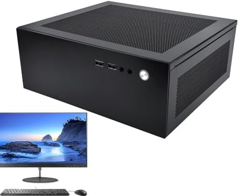 PC Case - Small Desktop PC Case, PC Case with Fans | Rugged PC Case with Protective Chassis, Tiny Design Computer Chassis for Students, Users d