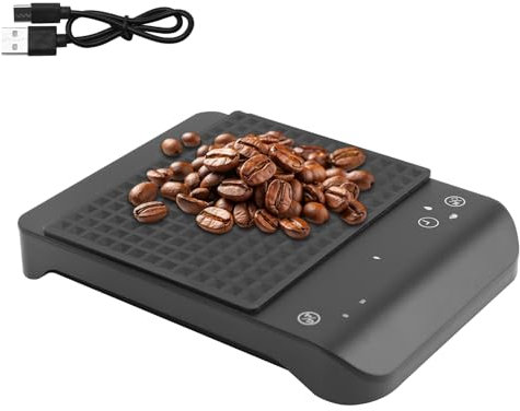 Gevvnss Mini Kaffeewaage mit Auto Timer,3kg/0,1g Espresso Waage mit LCD Display Tara Funktion,Tragbare Hochpräzise Espressowaage für Espresso,Pour-Over,French Press Kaffee