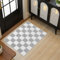 Terrug Petit tapis à carreaux gris et blanc pour entrée, petit tapis lavable avec antidérapant pour cuisine, chambre à coucher, porte d'entrée, porche