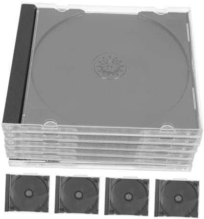 VOSAREA 10 Pezzi Custodia Cd Custodie Cd Vuote Custodia Del Disco Torre Porta Dvd Organizzatore Di Archiviazione Per Cd Porta Cd e Di Stoccaggio Custodie Porta Dvd Plastica