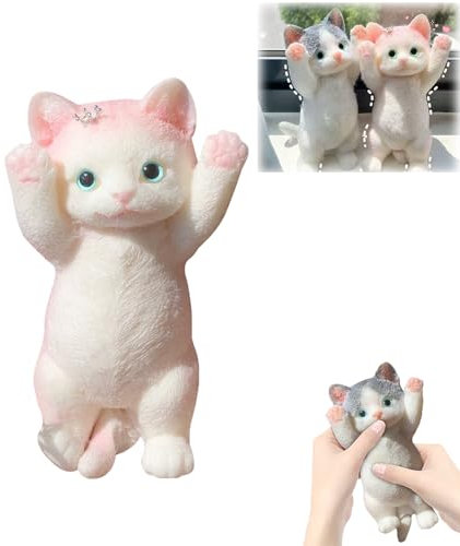 Taba Squishy Katze Toy, Fufu Squishy Spielzeuge Groß: 20x10cm, Squishy Klebrig Quetschspielzeuge, Niedlich Anti Stress Spielzeug Squishy, Fidget Spielzeuge Geschenk für Kinder und Erwachsene (B)