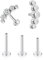 KGDUYC G23 Titan Helix Piercings Tragus Piercing Innengewinde Labret Piercing Lippenpiercing Medusa Piercing Medizinische Ohrstecker Piercing Ohr Klein Helix Tragus Conch Piercing - 5CZ Silber