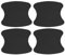 Motoforti Car Door Handle Cup Protector Door Handle Scratches Protective Films 3.54x3.93 Anti-Scratches PVC Black 4 Pcs
