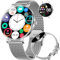 Smartwatch Donna, Orologio Intelligente 1.43 Ultra-sottile Curvo AMOLED, Bluetooth per Chiamate, 100+ Sportive, IP68 Impermeabile, Monitoraggio del Sonno e della Frequenza Cardiaca con Android e iOS