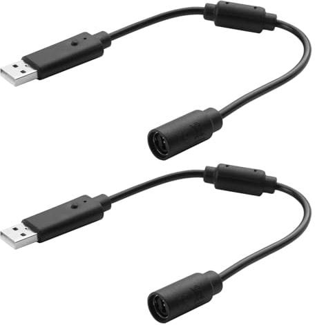 Kasoud Breakaway Cable, USB Breakaway Cable, Controller Breakaway Cable Adapter, Replacement Dongle Breakable Cord Lead for Thrustmaster Ferrari Racing Steering Wheel (2 PCS)