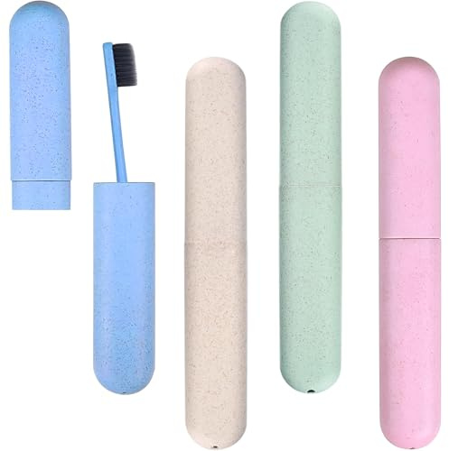 AONAYO 4 Stück Zahnbürsten Etui,Toothbrush case,reiseetui zahnbürste,zahnbürste reiseetui,zahnbürste etui,Tragbare Zahnbürstenhülle,zahnbürstenbox,Reise Zahnbürste Schutzhülle,für Reisen, Familie