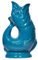 Gluckigluck Karaffe XL Petrolblau glänzend – 1,2 l – Original Gluggle Jug aus England – Wasserkrug mit Glucker-Geräusch – Handgefertigt & glänzende Oberfläche – Kult-Krug als Vase oder Dekanter