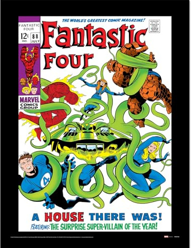 Pyramid International Fantastic Four (House There Was) Gerahmter Sammlerdruck, 30 x 40 cm, Einheitsgröße