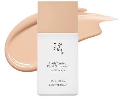 Beauty of Joseon Daily Tinted Fluid Sunscreen 12 Shades for Face Moisturizing Broad Spectrum SPF 30 Korean Skincare 50ml, #LP100