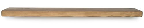 IANPAV Rustic Handmade Floating Shelf, Wall Mounted, 180cm x 14.5cm INVISIBLE Design, Medium Oak, Handcrafted Vintage Style