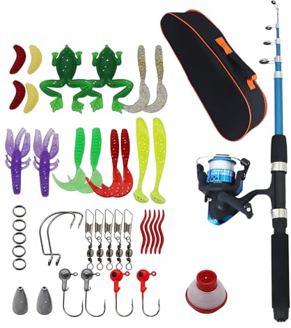 Kit De Pêche pour Enfants, 1.5 M Kit De Canne À Pêche pour Enfant, Canne À Pêche Télescopique, Ensemble Canne À Pêches Et Moulinet Equipement De Pêche, Kit Peche pour Garçons, Filles, Tout-Petits