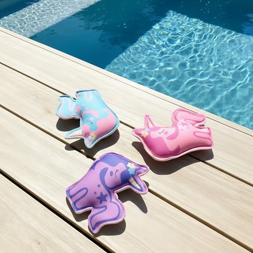 NEO-SPLASH Tauchtiere für Kinder, Neopren Tauchspielzeug für Kinder, Pool Spielzeug 3 Stück (Unicorn)