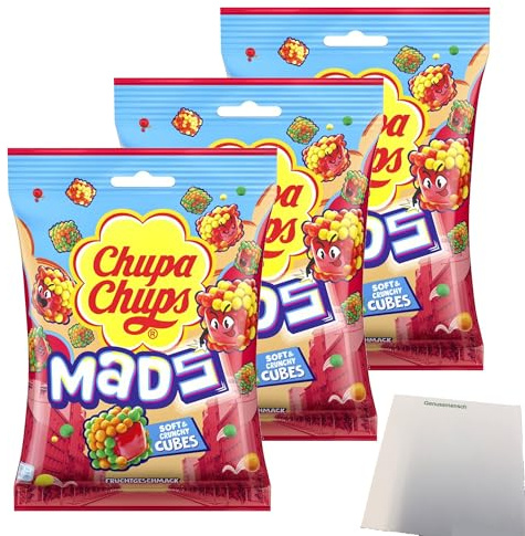 usy Bundle für Chupa Chups Mads Fruits 3er Pack (3x115g Beutel) + usy Block
