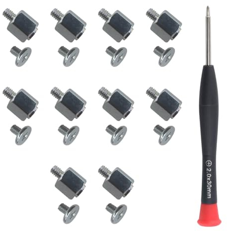 10 tornillos para SSD M.2 para ordenadores PC/ASU y destornillador compatible para el montaje.