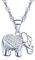 Yumilok 925 Sterling Silber Zirkonia Niedlicher Elefant Anhänger Halskette Kette mit Anhänger für Damen Mädchen Elefanten Liebhaber