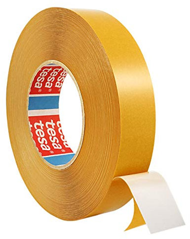 Tesa 4970 Nastro biadesivo in PVC, larghezza a scelta, rotolo da 50 m, adesivo resistente e universale