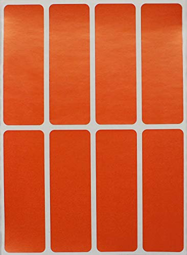 Etiketten Orange 76 mm x 25 mm Sticker – 7,5 cm x 2,5 cm viereckige Aufkleber 120 Stück von Royal Green