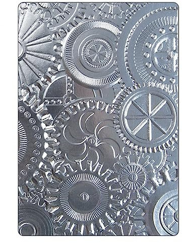 Sizzix 3D Prägeschablone 662715, Mechanik by Tim Holtz, eine Größe, Mehrfarbig, One Size