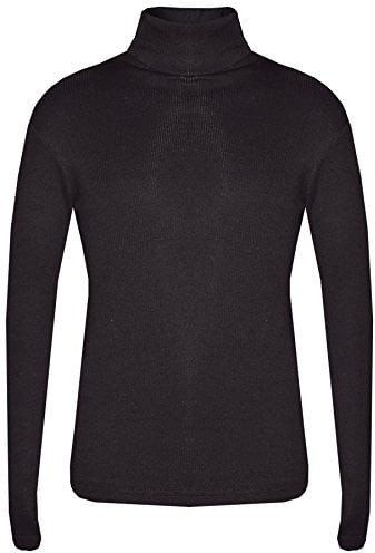 A2Z 4 Kids Girls Polo Neck T Shirt Top Thick Cotton - Polo Neck 002 Black 5-6