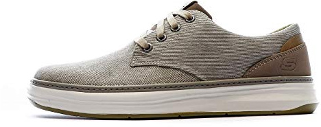 Skechers Men's Skechers Men s Moreno Canvas Oxford Shoe, Khaki, 7.5 UK