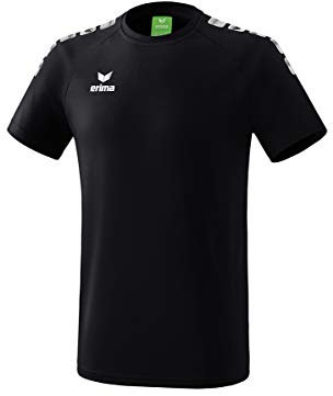 Erima Unisex Essential 5-c T Shirt, Schwarz/Weiß, XL EU