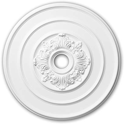 PRO[f]home® - Ceiling Rose 156005 Ceiling Decoration Medallion Rosette Decorative Element Neo-Classicism Style White Ø 65.6 cm Profhome