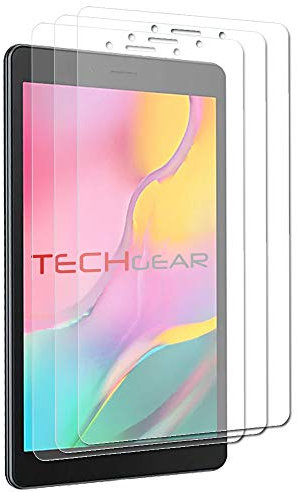 TECHGEAR Paquete de 3 protectores de pantalla compatibles con Samsung Galaxy Tab A 8.0 2019 de 8 pulgadas (SM-T290 / SM-T295), protector de pantalla ultra transparente