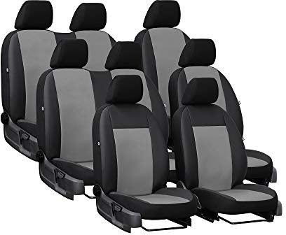 Autositzbezüge Grau 8-Sitze Transporter Schonbezüge Sitzbezug Komplettset Auto