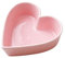 Sizikato Cute Heart Shaped Ceramic Bowl, 6 Inch, Pink, Hearts, Romantic, 200ml, Snack, Dessert, Fruit, Valentine's Day, Microwave, Oven, Dishwasher Safe