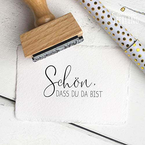 STEMPEL Schön, dass du da bist | Stempel Hochzeit | Hochzeitsstempel | Wedding | Gastgeschenk