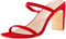 The Drop Avery-Sandali con Tacco Alto a Due Cinturini Heeled-Sandals da Donna, Rossa, 35 EU