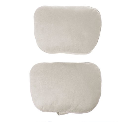 cdhgsh 2 Stück Universal Auto Kopfstütze S-Klasse Ultra Soft Kissen für Mercedes Benz Maybach Nackenkissen Beige