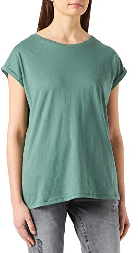 Urban Classics Ladies Extended Shoulder Tee, Camiseta Mujer, Paleleaf, M