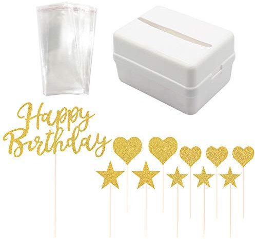 Cake Money Box Silver Pulling Cake Reusable Money Box Birthday Cake Decorations and Transparent Bags for Birthday Party Cake Decorations