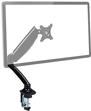Relaxdays Monitor Halterung höhenverstellbar, drehbar, schwenkbar, neigbar, 17-27 Zoll, VESA 75/100, Monitorarm, schwarz