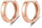 Boucles d'oreilles Femme en Argent Fin 925 Hypoallergénique Créoles Petites Plaqué Or Rose, Diamètre 10mm