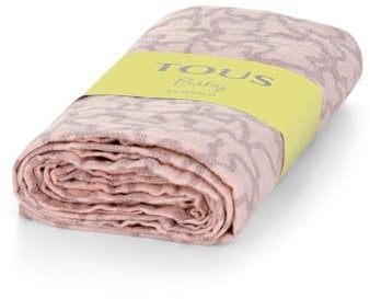 TOUS BABY - Muselina Estampada para tu Bebé. 118x98 cm. (MuseHK Rosa)