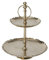 CasaJame Deko Etagere 2-stufig H30cm D23cm gold Aluminium