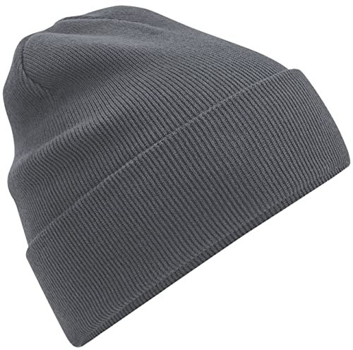 Beechfield B45N Organic Cotton Original Cuffed Beanie - Graphite Grey