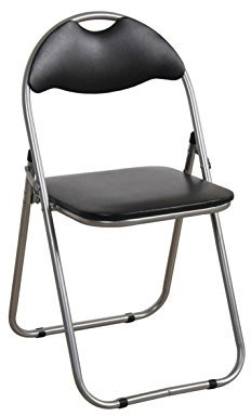 Arredo Stock Sedia pieghevole nera, 43x44x78 cm