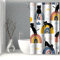 SDOTPMT 90x183cm Carina Animale Tenda da doccia Astratto cartone animato Nero Gatto Colorato Arcobaleno Tenda da bagno Buffo Animali domestici Tenda doccia Poliestere per Bambino Bagno con ganci