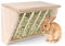 Nobleza - Heuraufe aus Holz für Stal, Kaninchen-Futterstation für Hasen, Meerschweinchen, Heufutterstation, Größe L: 24 * 16 * 19CM