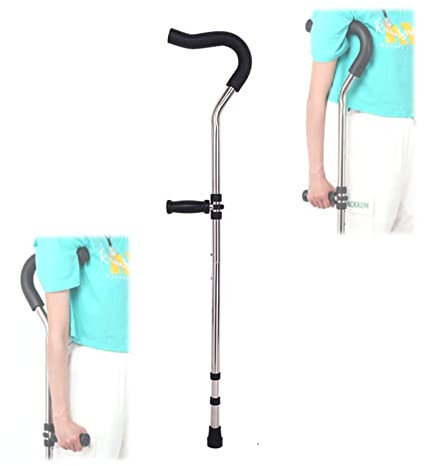 Faltbare Achselkrücken, Orthopädische Krücken zum Gehen für Erwachsene, Ergonomischer Griff, 1 Stück, Unterstützt Bis Zu 100kg (Size : M)
