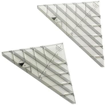 Quilt-Lineal mit gepunkteter Linie, Acryl-Dreieck, Quilt-Lineal, halbe Quadrat, Quilt-Vorlage, Lineal für Nähschablone, Patchwork, Quilten, 2 Stück