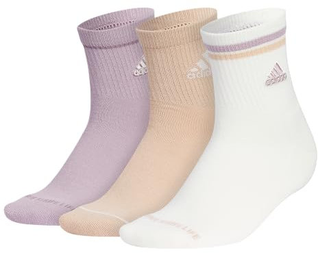 adidas Cushioned Sport High Quarter Socks (3-Pair) above the ankle height with arch compression for a secure fit