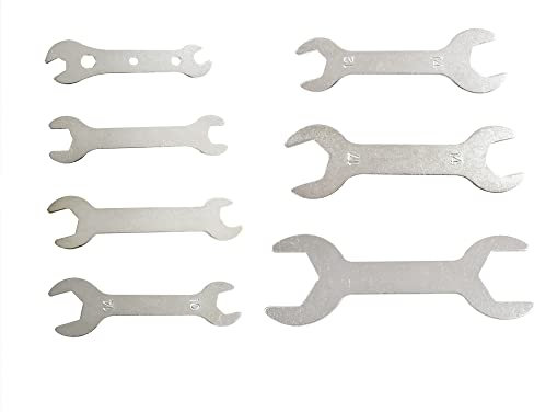 Lotatheta Double Ended 1.5-2mm Thin Brake Wrench Adjusting Offset Bolts Wrench Bicycle Tool Kit Spanner Cone Wrench Bike Cycling 5.5mm Thru 24mm 7 Sizes Cycling Multi Set